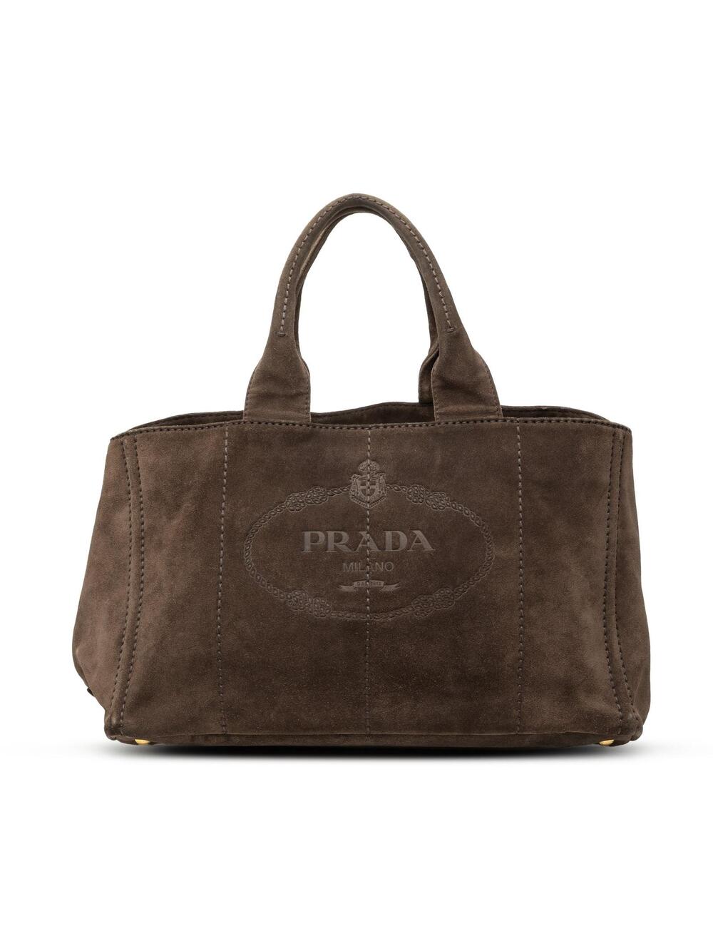 Prada Large Suede Canapa Logo Tote Pre- #350336P73B